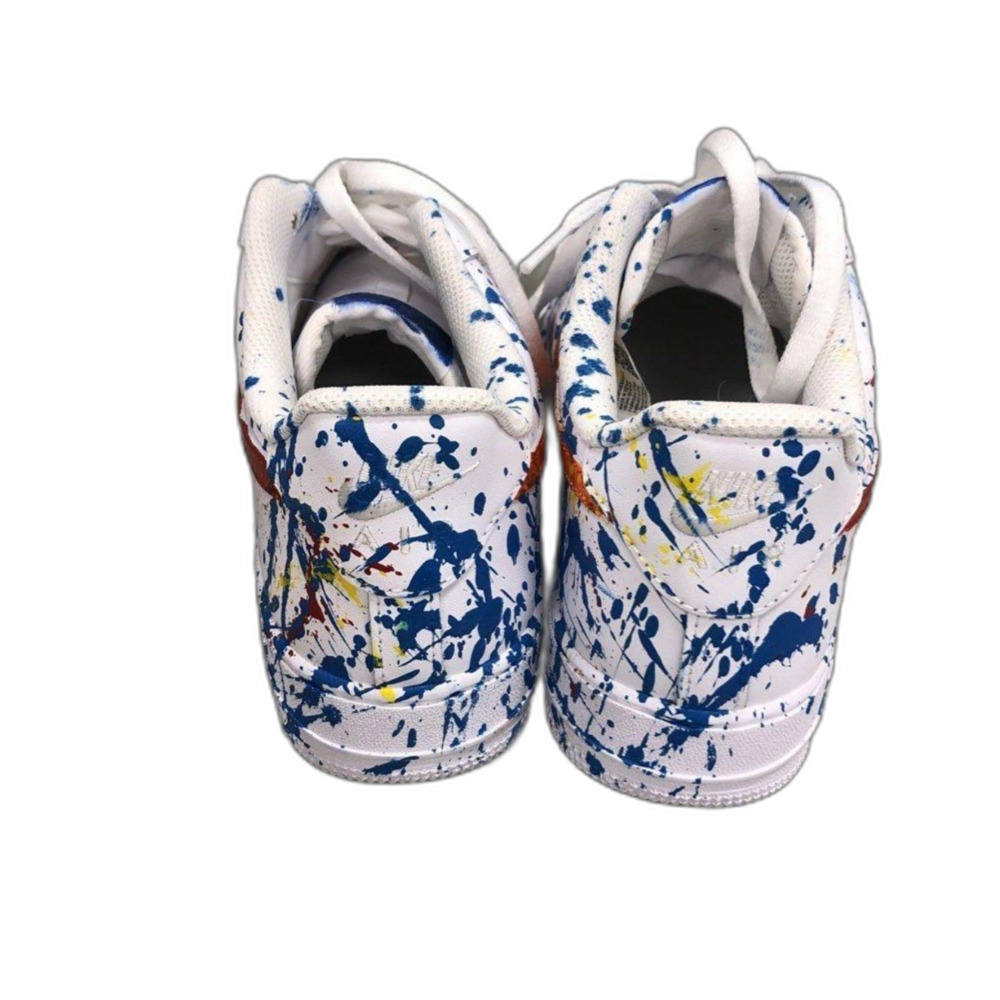 Nike Men Air Force 1 CW2288-111 White Multicolor Lace-Up Athletic Shoes 9 - Picture 4 of 5